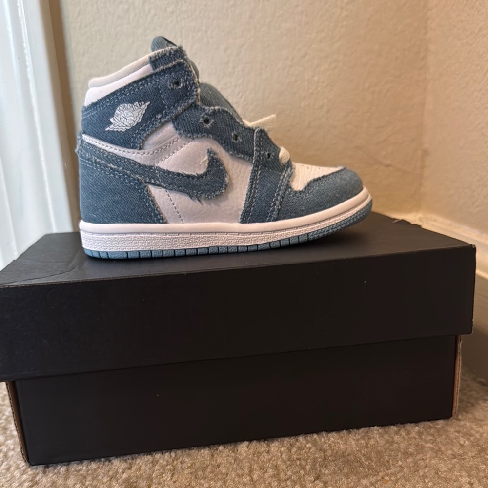 Kids Blue and White Sneakers